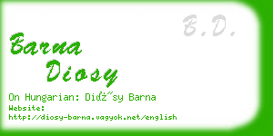 barna diosy business card